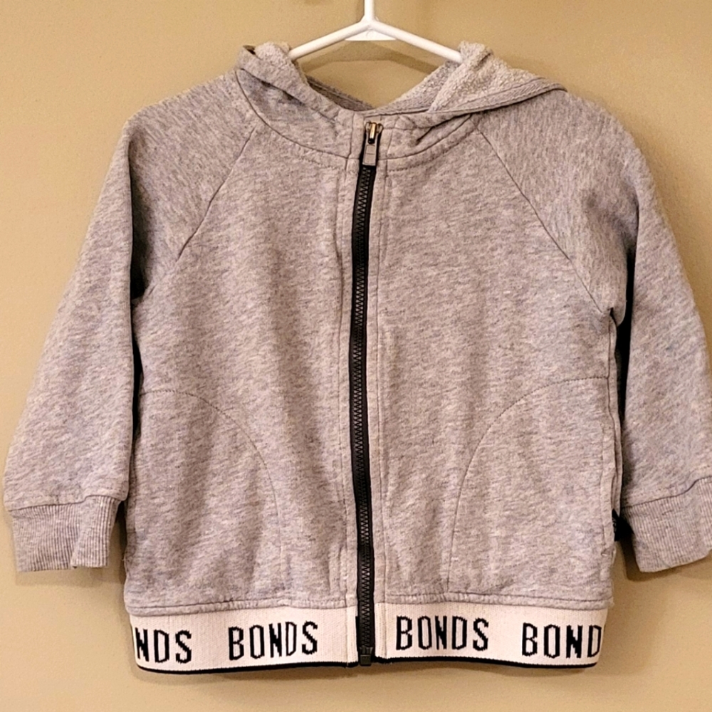 Bonds grey zip up hoodie